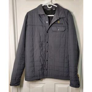 Eddie Bauer Prelude Quilted Jacket Mens Large Gray Snap Front